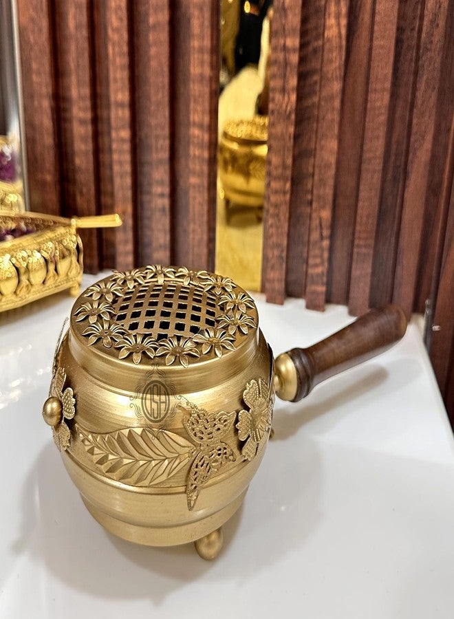DSH Home Purifying Hand-Loban Incense Burner, Loban Burner with Handle, Dhoop Dhuni Burner Sambrani Dhoop, Resin & Home Office Temple Prayer Butler (LBN-07) - Image 4